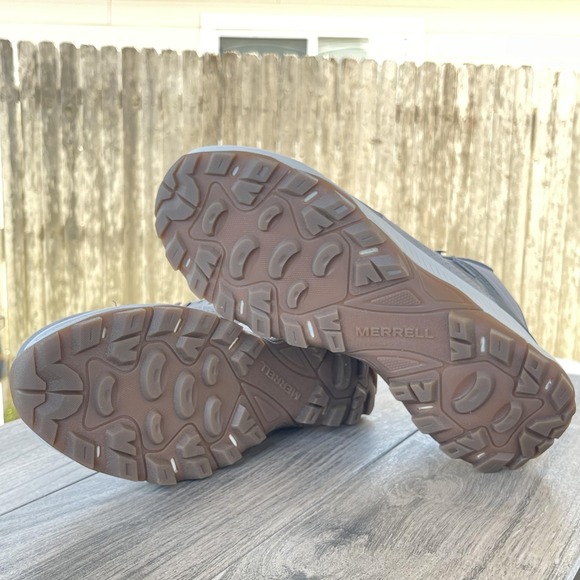 Merrell Tempo Sol Mid WP Boots Men 10.5 Gray Waterproof Hiking Trail J038733 NEW - Picture 12 of 14